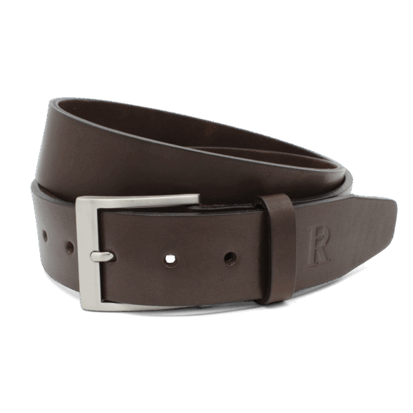 Ledergürtel 4cm Herren Dunkelbraun 40mm Echtledergürtel