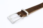 Wildledergürtel Herren in Braun, 4cm, Hirschleder