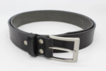 Business Gürtel Herren Schwarz Anzug Anzugürtel 3,5cm Ledergürtel