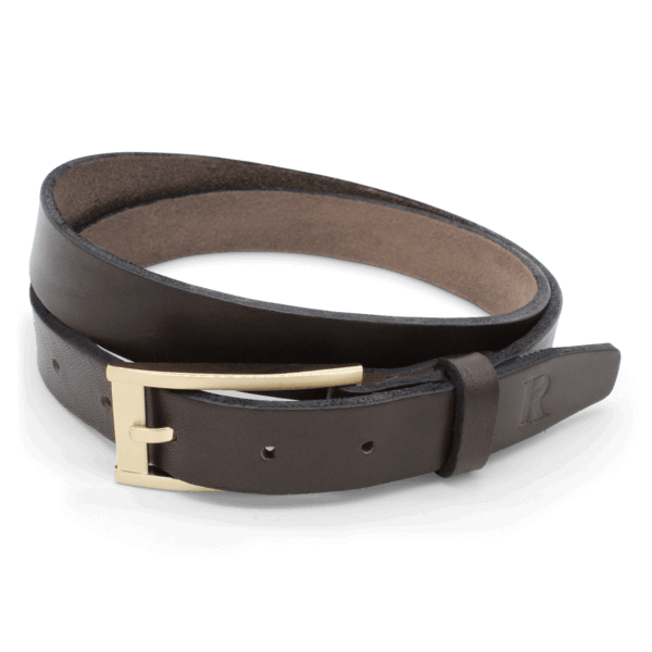 Ledergürtel Damen Damengürtel Gürtel Dunkelbraun 2,5 cm Barbara