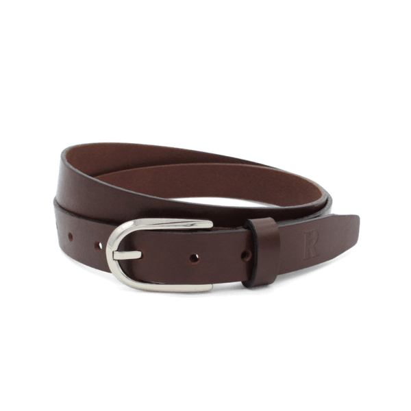 Frauengürtel Gürtel für Frauen Ledergürtel Damen Damengürtel Gürtel Dunkelbraun 2,5 cm Lisbeth