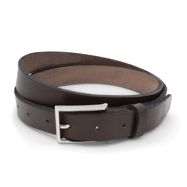 Schmaler Damenguertel Ledergürtel Damen Damengürtel Gürtel Dunkelbraun 2,5 cm Marina
