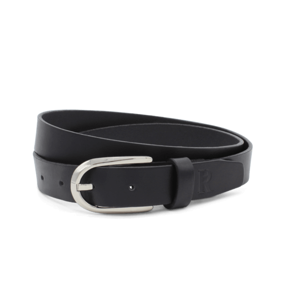 Ledergürtel Damen Damengürtel Gürtel Schwarz 2,5 cm Lisbeth
