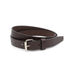 Chino Gürtel Ledergürtel Herren 2,5cm Dunkelbraun Rollschnalle