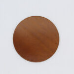 Leder Untersetzer Glasuntersetzer rund cognac