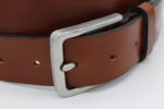 Herrengürtel Edelstahl Schnalle 3,5cm braun