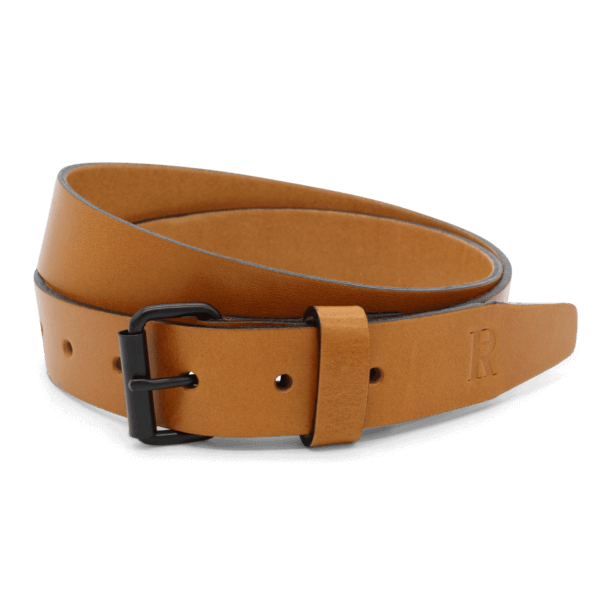 Gürtel Cognac Ledergürtel Herren 3 cm mit Rollschnalle