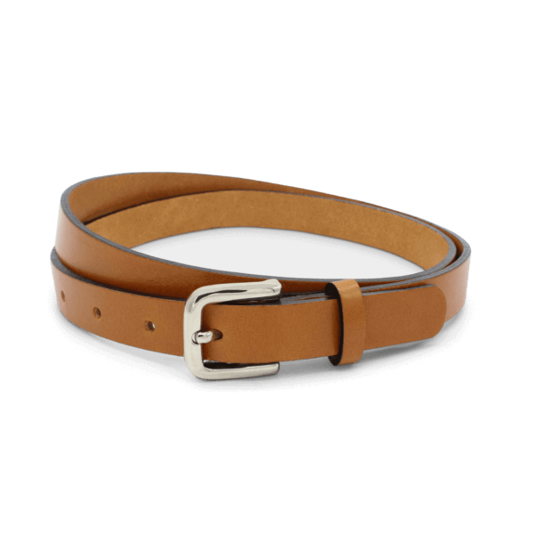 Schmaler Damengürtel Leder Cognac Taillengürtel Braun 2 cm Breit