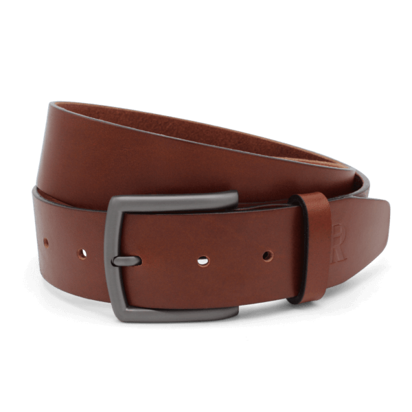 Gürtel Herren Jeansgürtel Braun Rotbraun dunkle Schnalle