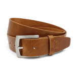 Gürtel mit Edelstahlschnalle 4cm Herren Fettleder Pull-Up Leder Ledergürtel