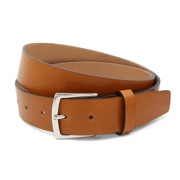 Echtleder Gürtel Damen Ledergürtel Cognac 3,5cm breit