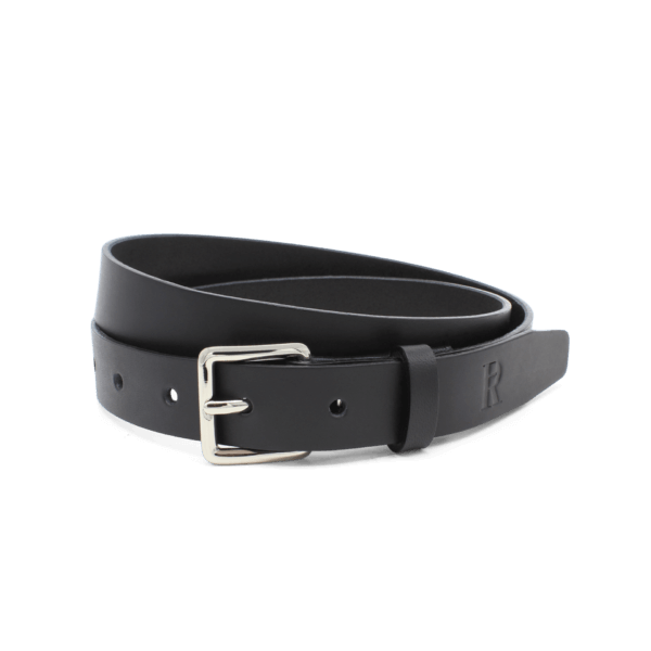 Ledergürtel Damen Schwarz silberne schnalle damengürtel 2,5 cm