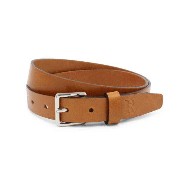 Schmaler Ledergürtel für Damen Cognac 2,5mm Echtleder Damengürtel braun