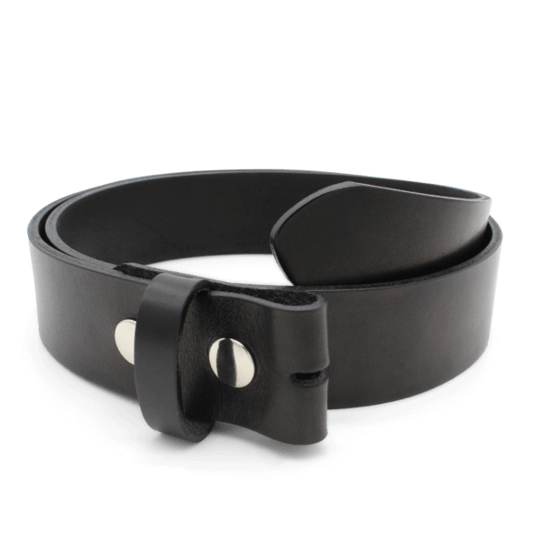 Ledergürtel ohne Schnalle 4cm schwarz Herren Damen