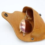 Brillenetui Vintage-Leder in Cognac
