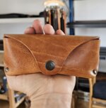Leder Brillenetui Vintage Braun